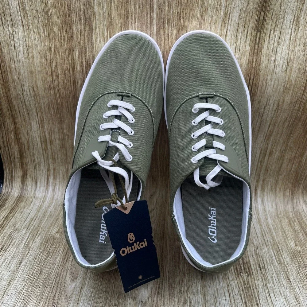 OluKai Tradewind Men's Size 9 Desert Moss Casual Lace Up Sneakers Shoes NEW